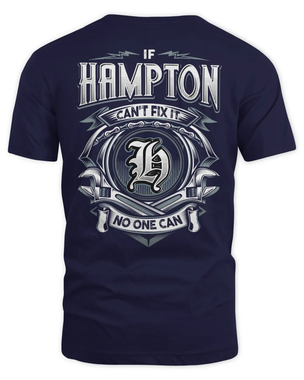 HAMPTON AP81-K4-626 - Personalized Ahmed Quote Apparel “If Ahmed Can't Fix It, No One Can” - Unisex Standard T-Shirt - Navy