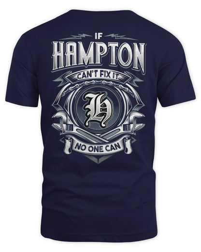 HAMPTON AP81-K4-626 - Personalized Ahmed Quote Apparel “If Ahmed Can't Fix It, No One Can” - Unisex Standard T-Shirt - Navy