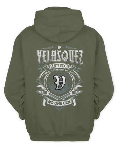 VELASQUEZ AP81-K4-626 - Personalized Ahmed Quote Apparel “If Ahmed Can't Fix It, No One Can” - Unisex Hoodie - Military Green