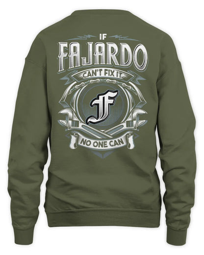 FAJARDO AP81-K4-626 - Personalized Ahmed Quote Apparel “If Ahmed Can't Fix It, No One Can” - Unisex Sweatshirt - Military Green