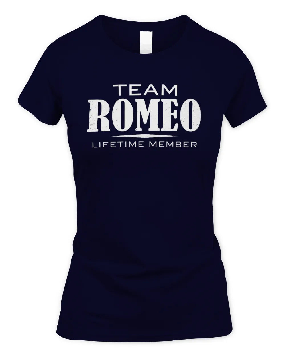 ROMEO BL62-K4-128 - Personalized “Team NAME Lifetime Member” - Women's Standard T-Shirt - Navy