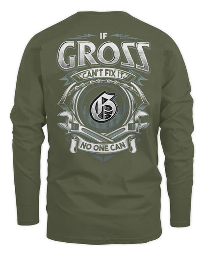 GROSS AP81-K4-626 - Personalized Ahmed Quote Apparel “If Ahmed Can't Fix It, No One Can” - Men's Long Sleeved T-Shirt - Military Green