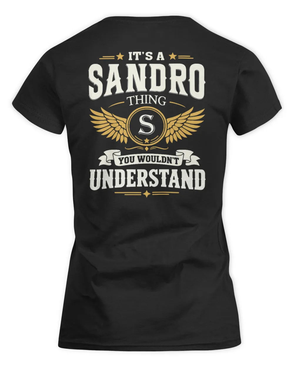 SANDRO KT06-M008 It’s a [NAME] Thing – You Wouldn’t Understand | Personalized Vintage T-Shirt - Women's Standard T-Shirt - Black