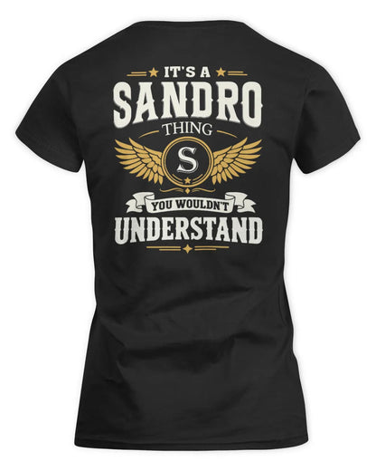 SANDRO KT06-M008 It’s a [NAME] Thing – You Wouldn’t Understand | Personalized Vintage T-Shirt - Women's Standard T-Shirt - Black