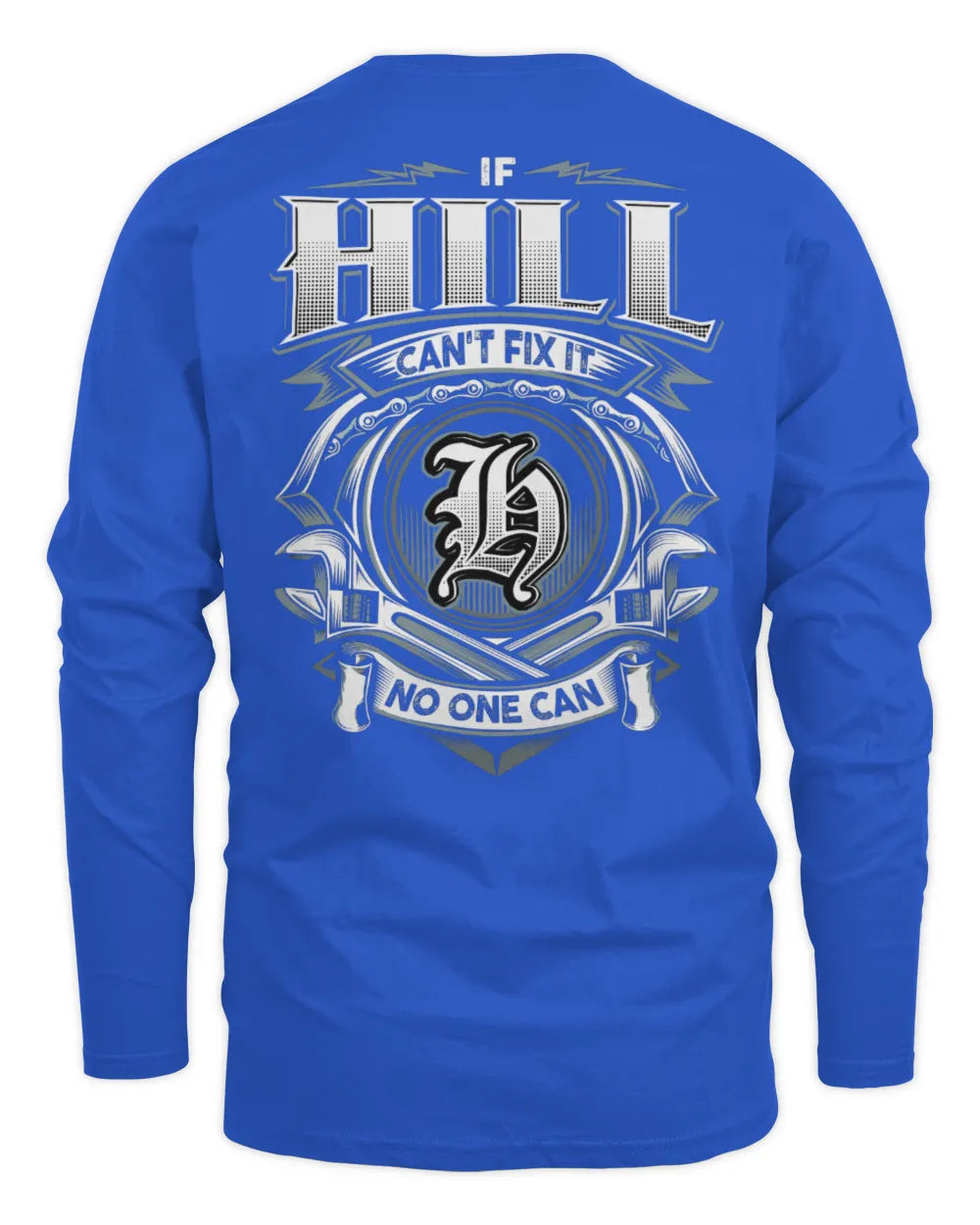 HILL AP81-K4-626 - Personalized Ahmed Quote Apparel “If Ahmed Can't Fix It, No One Can” - Men's Long Sleeved T-Shirt - Royal