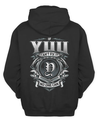 YUU AP81-K4-626 - Personalized Ahmed Quote Apparel “If Ahmed Can't Fix It, No One Can” - Unisex Hoodie - Black