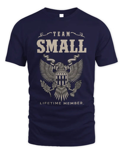 SMALL TP06-K82 – Personalized Classic Style Apparel “Team NAME Lifetime Member” - Unisex Standard T-Shirt - Navy