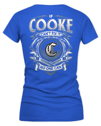 COOKE AP81-K4-626 - Personalized Ahmed Quote Apparel “If Ahmed Can't Fix It, No One Can” - Women's V-Neck T-Shirt - Royal