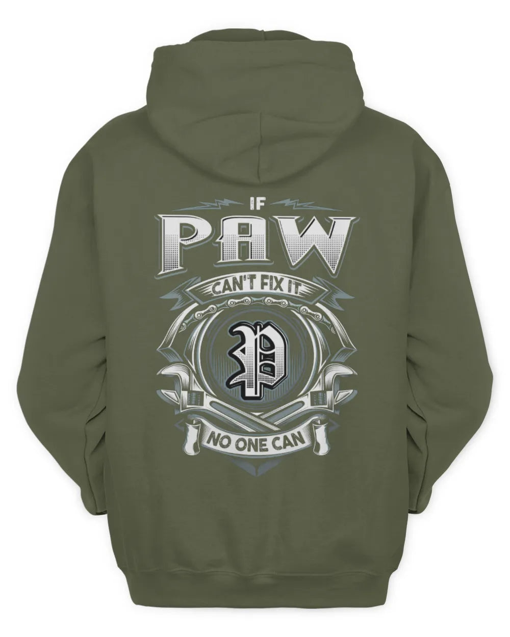 PAW AP81-K4-626 - Personalized Ahmed Quote Apparel “If Ahmed Can't Fix It, No One Can” - Unisex Hoodie - Military Green