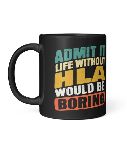 HLA CP01-H4 Personalized Black Mug – Custom Name Coffee Cup - Black Mug 11oz - Black