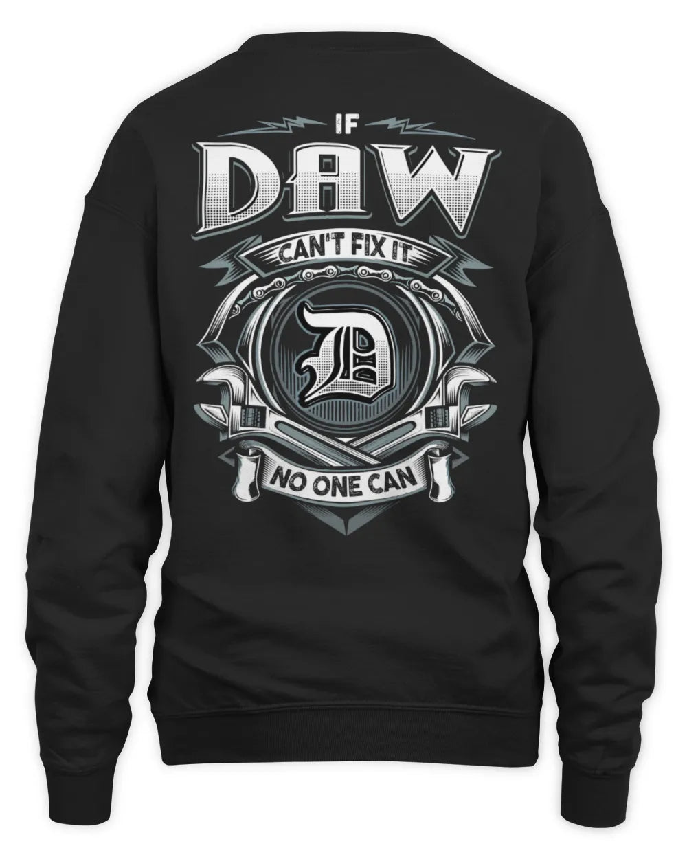 DAW AP81-K4-626 - Personalized Ahmed Quote Apparel “If Ahmed Can't Fix It, No One Can” - Unisex Sweatshirt - Black