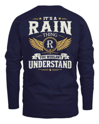 RAIN KT06-M008 It’s a [NAME] Thing – You Wouldn’t Understand | Personalized Vintage T-Shirt - Men's Long Sleeved T-Shirt - Navy