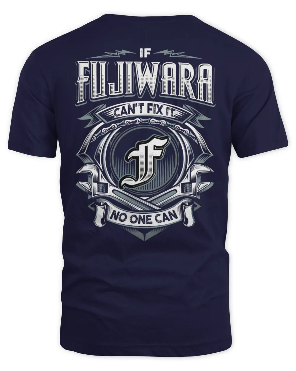 FUJIWARA AP81-K4-626 - Personalized Ahmed Quote Apparel “If Ahmed Can't Fix It, No One Can” - Unisex Standard T-Shirt - Navy