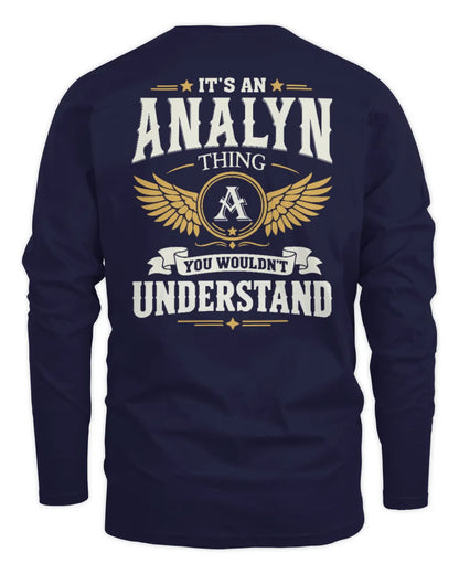 ANALYN KT06-M008 It’s a [NAME] Thing – You Wouldn’t Understand | Personalized Vintage T-Shirt - Men's Long Sleeved T-Shirt - Navy