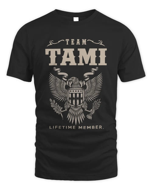 TAMI TP06-K82 – Personalized Classic Style Apparel “Team NAME Lifetime Member” - Unisex Standard T-Shirt - Black