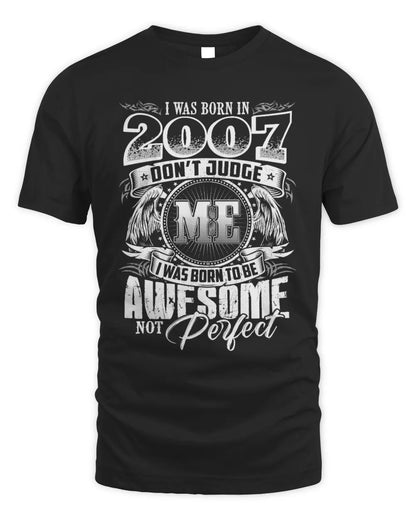 2007 HH89-K2 – Awesome Birth Year Quote T-Shirt - Unisex Standard T-Shirt - Black
