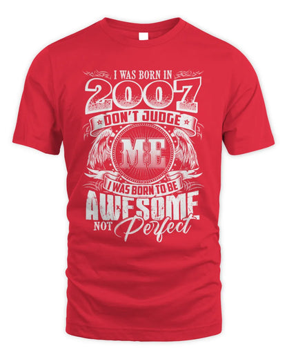 2007 HH89-K2 – Awesome Birth Year Quote T-Shirt - Unisex Standard T-Shirt - Red