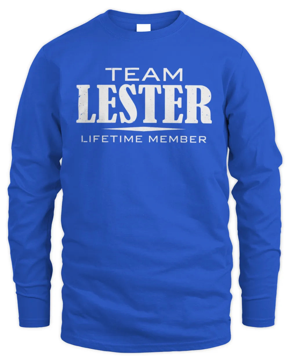 LESTER BL62-K4-128 - Personalized “Team NAME Lifetime Member” - Men's Long Sleeved T-Shirt - Royal