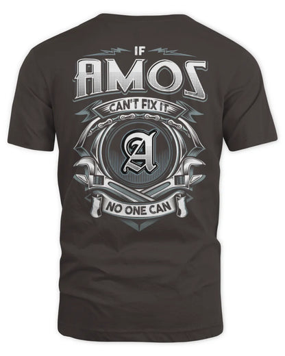 AMOS AP81-K4-626 - Personalized Ahmed Quote Apparel “If Ahmed Can't Fix It, No One Can” - Unisex Standard T-Shirt - Dark Chocolate
