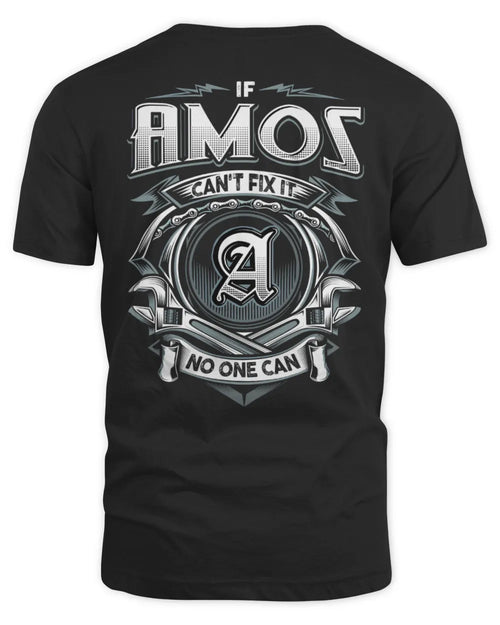AMOS AP81-K4-626 - Personalized Ahmed Quote Apparel “If Ahmed Can't Fix It, No One Can” - Unisex Standard T-Shirt - Black