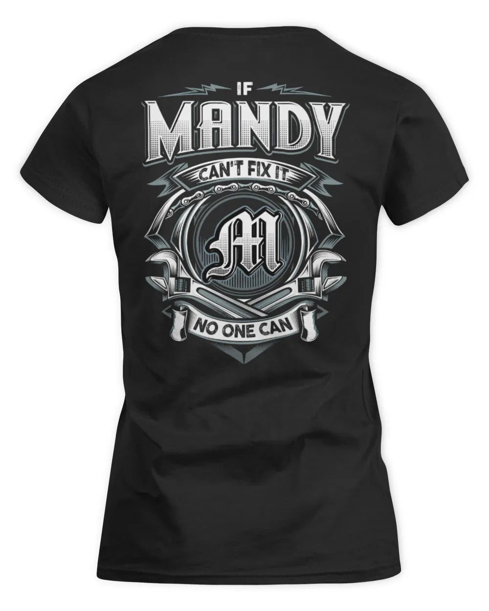 MANDY AP81-K4-626 - Personalized Ahmed Quote Apparel “If Ahmed Can't Fix It, No One Can” - Women's Standard T-Shirt - Black