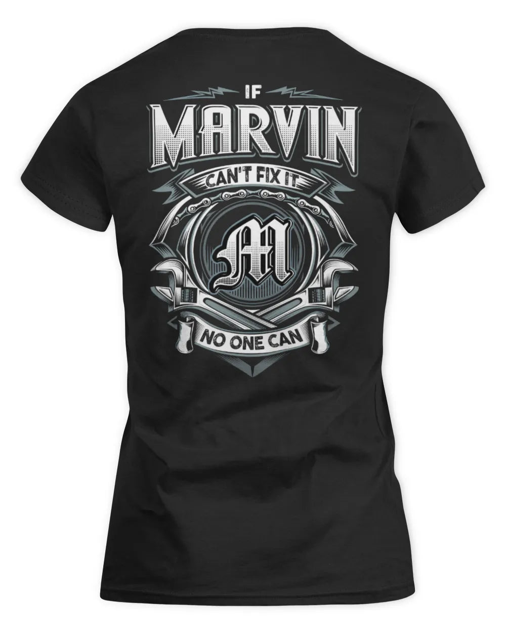 MARVIN AP81-K4-626 - Personalized Ahmed Quote Apparel “If Ahmed Can't Fix It, No One Can” - Women's Standard T-Shirt - Black