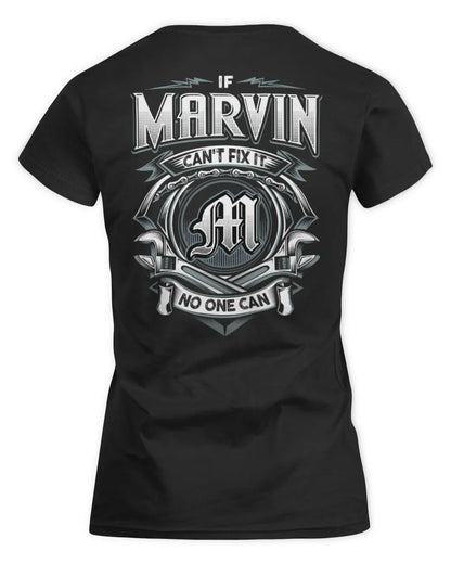 MARVIN AP81-K4-626 - Personalized Ahmed Quote Apparel “If Ahmed Can't Fix It, No One Can” - Women's Standard T-Shirt - Black