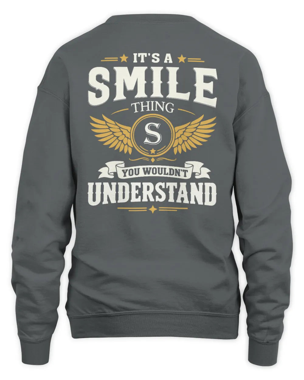 SMILE KT06-M008 It’s a [NAME] Thing – You Wouldn’t Understand | Personalized Vintage T-Shirt - Unisex Sweatshirt - Charcoal