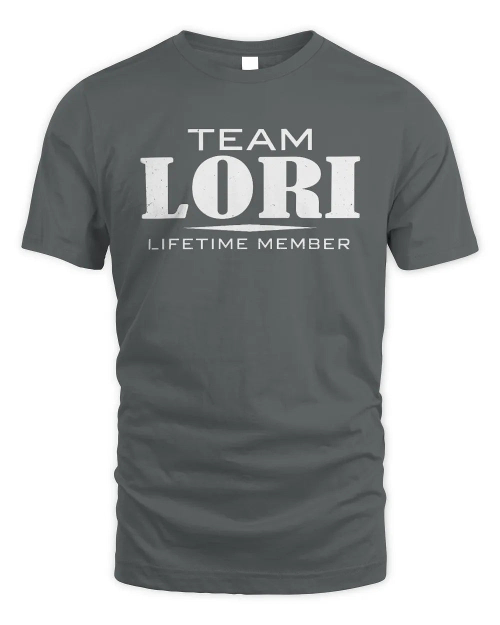LORI BL62-K4-128 - Personalized “Team NAME Lifetime Member” - Unisex Standard T-Shirt - Charcoal