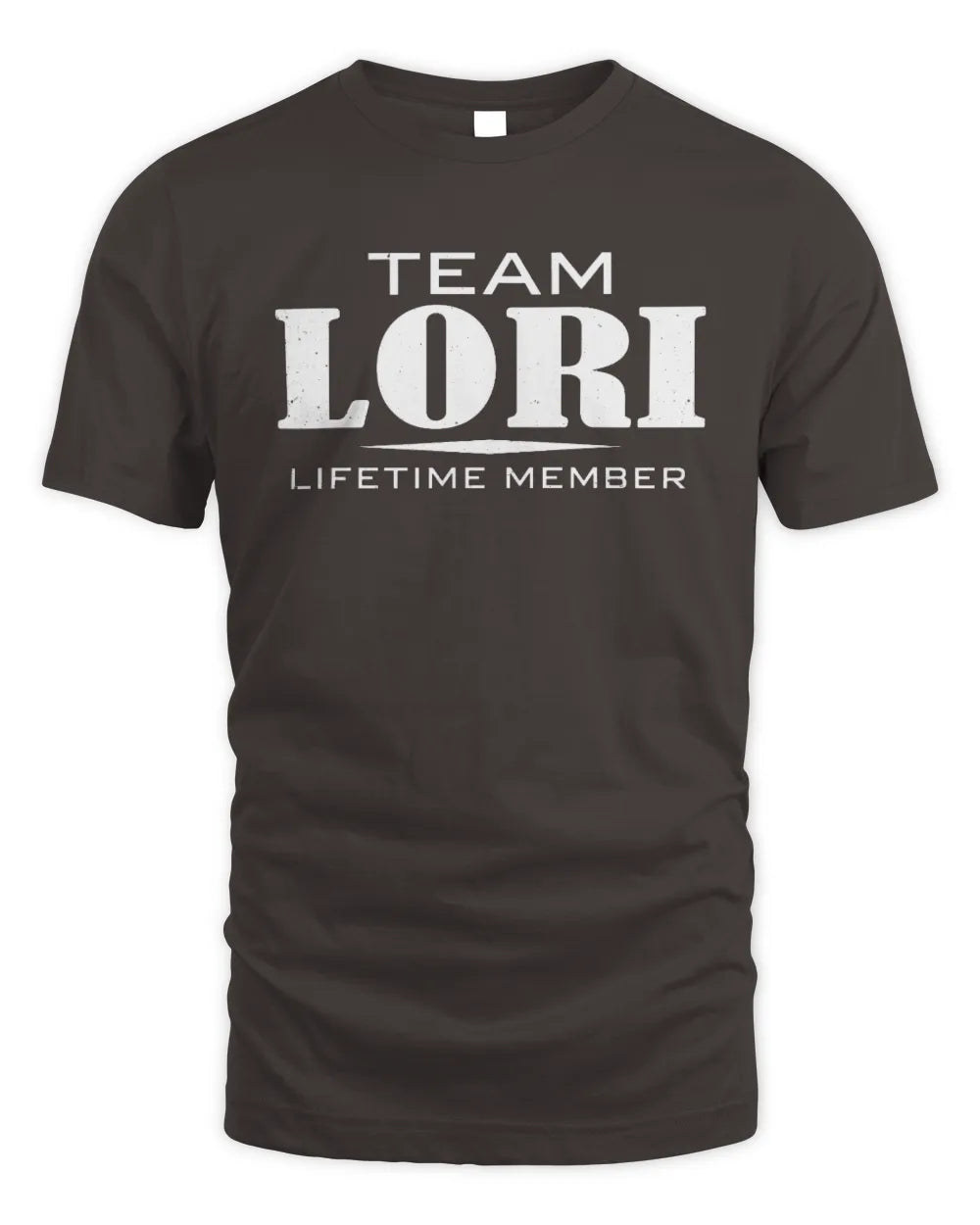 LORI BL62-K4-128 - Personalized “Team NAME Lifetime Member” - Unisex Standard T-Shirt - Dark Chocolate