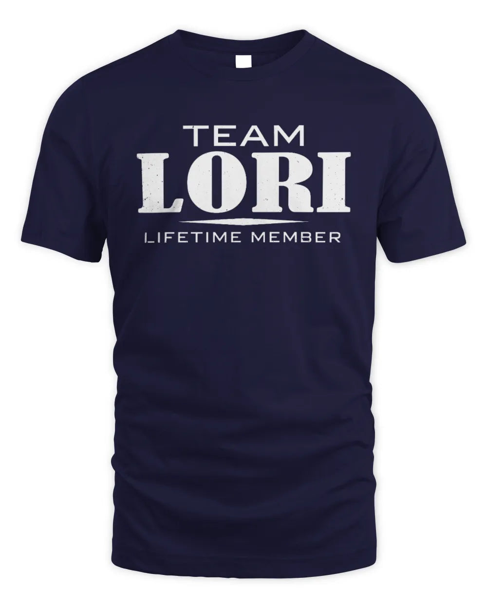 LORI BL62-K4-128 - Personalized “Team NAME Lifetime Member” - Unisex Standard T-Shirt - Navy