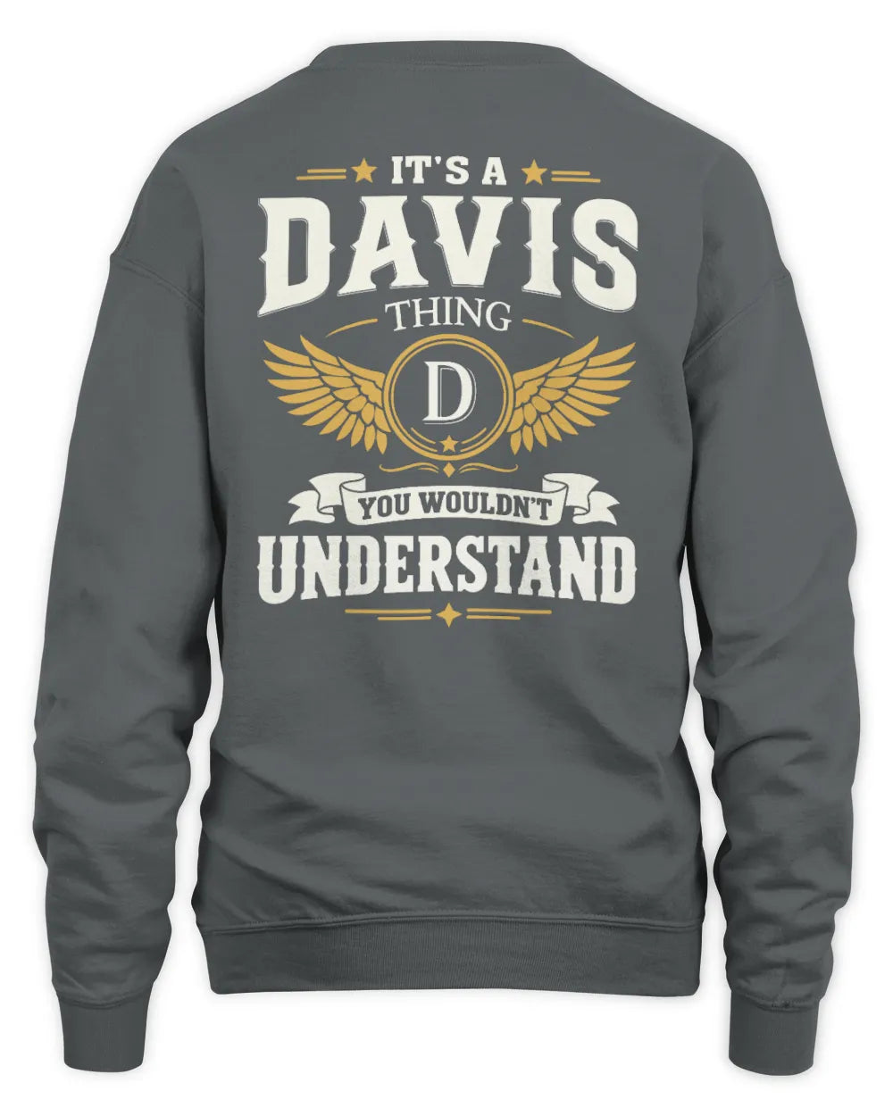 DAVIS KT06-M008 It’s a [NAME] Thing – You Wouldn’t Understand | Personalized Vintage T-Shirt - Unisex Sweatshirt - Charcoal