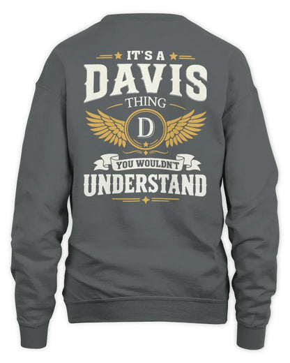 DAVIS KT06-M008 It’s a [NAME] Thing – You Wouldn’t Understand | Personalized Vintage T-Shirt - Unisex Sweatshirt - Charcoal