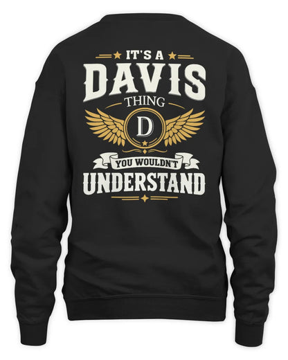 DAVIS KT06-M008 It’s a [NAME] Thing – You Wouldn’t Understand | Personalized Vintage T-Shirt - Unisex Sweatshirt - Black
