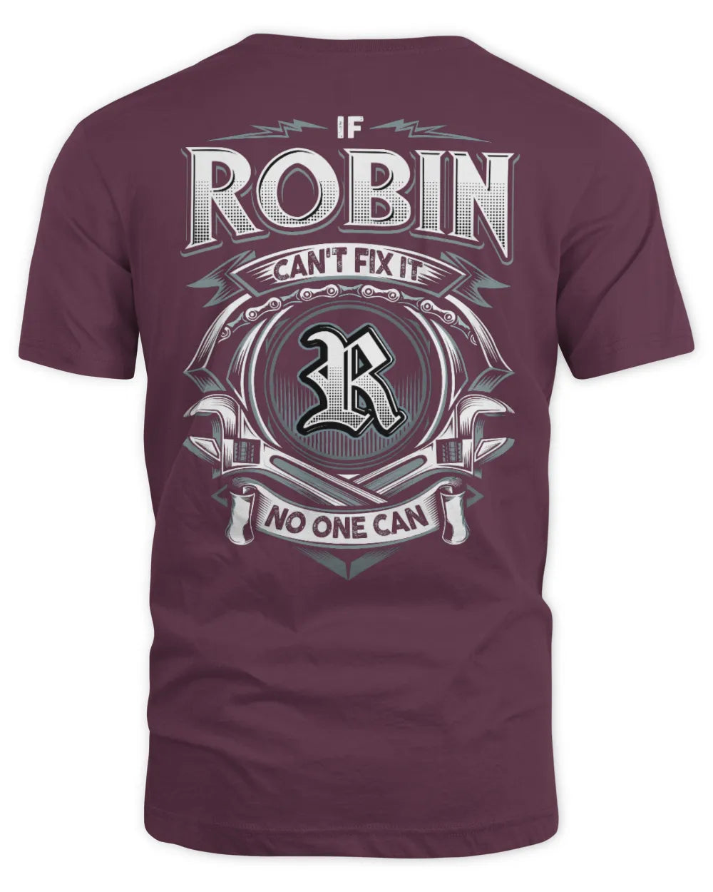 ROBIN AP81-K4-626 - Personalized Ahmed Quote Apparel “If Ahmed Can't Fix It, No One Can” - Unisex Standard T-Shirt - Maroon