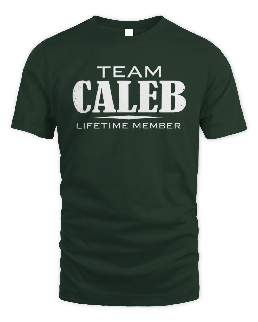 CALEB BL62-K4-128 - Personalized “Team NAME Lifetime Member” - Unisex Standard T-Shirt - Forest Green