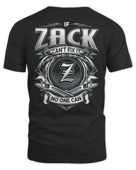 ZACK AP81-K4-626 - Personalized Ahmed Quote Apparel “If Ahmed Can't Fix It, No One Can” - Unisex Standard T-Shirt - Black