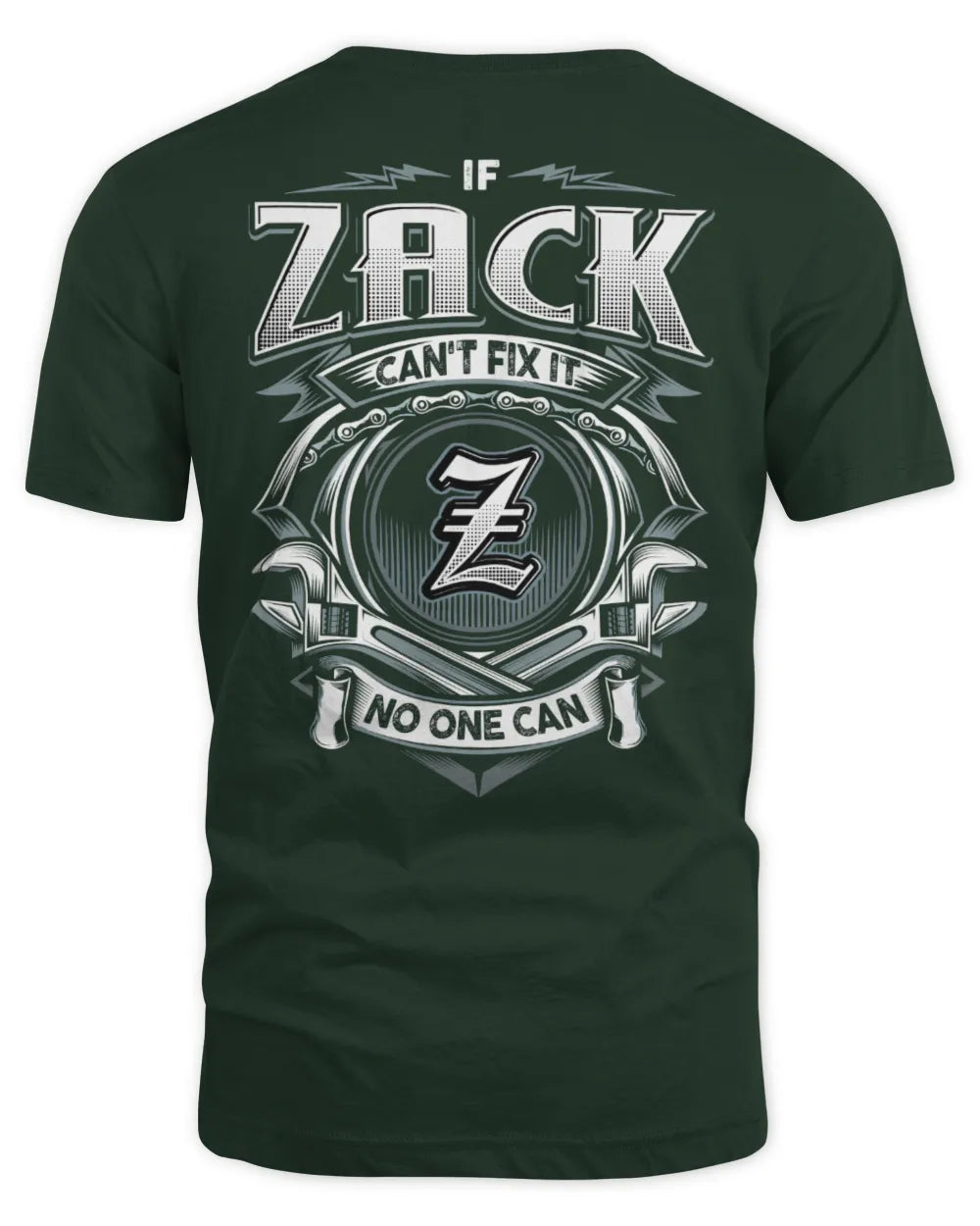 ZACK AP81-K4-626 - Personalized Ahmed Quote Apparel “If Ahmed Can't Fix It, No One Can” - Unisex Standard T-Shirt - Forest Green