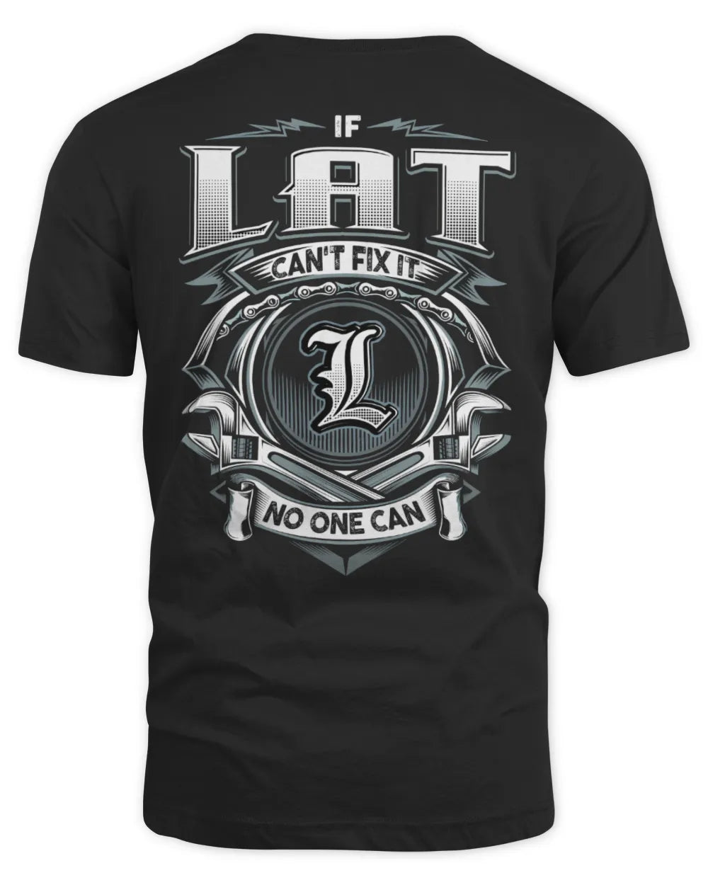 LAT AP81-K4-626 - Personalized Ahmed Quote Apparel “If Ahmed Can't Fix It, No One Can” - Unisex Standard T-Shirt - Black