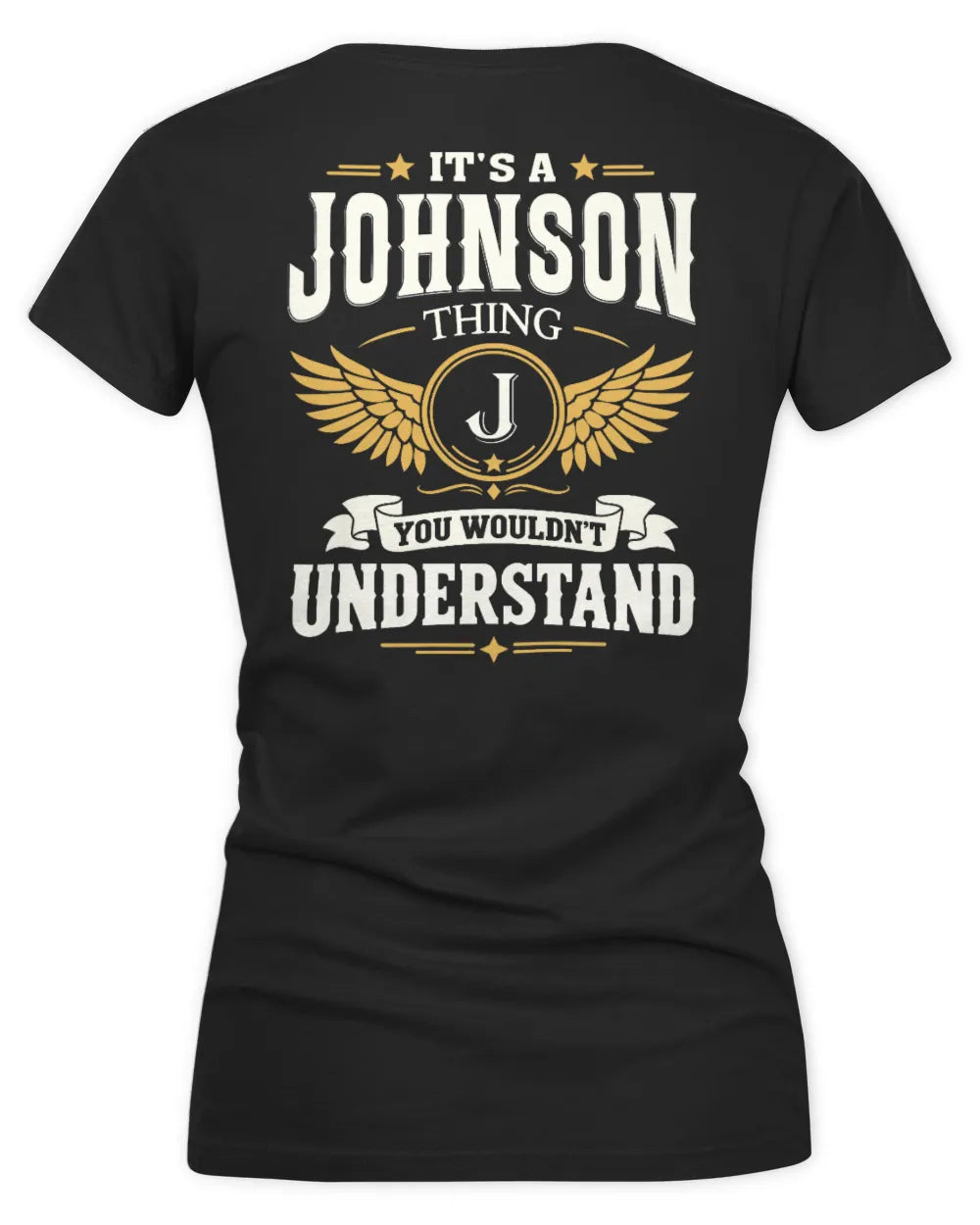 JOHNSON KT06-M008 It’s a [NAME] Thing – You Wouldn’t Understand | Personalized Vintage T-Shirt - Women's V-Neck T-Shirt - Black