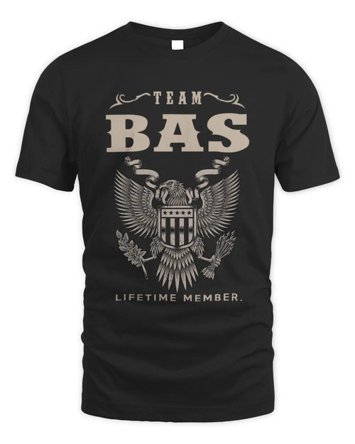 BAS TP06-K82 – Personalized Classic Style Apparel “Team NAME Lifetime Member” - Unisex Standard T-Shirt - Black