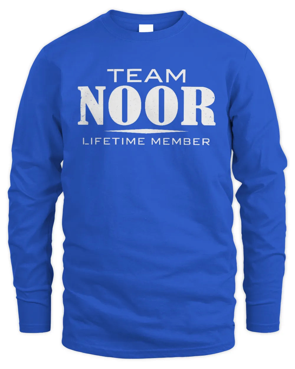 NOOR BL62-K4-128 - Personalized “Team NAME Lifetime Member” - Men's Long Sleeved T-Shirt - Royal