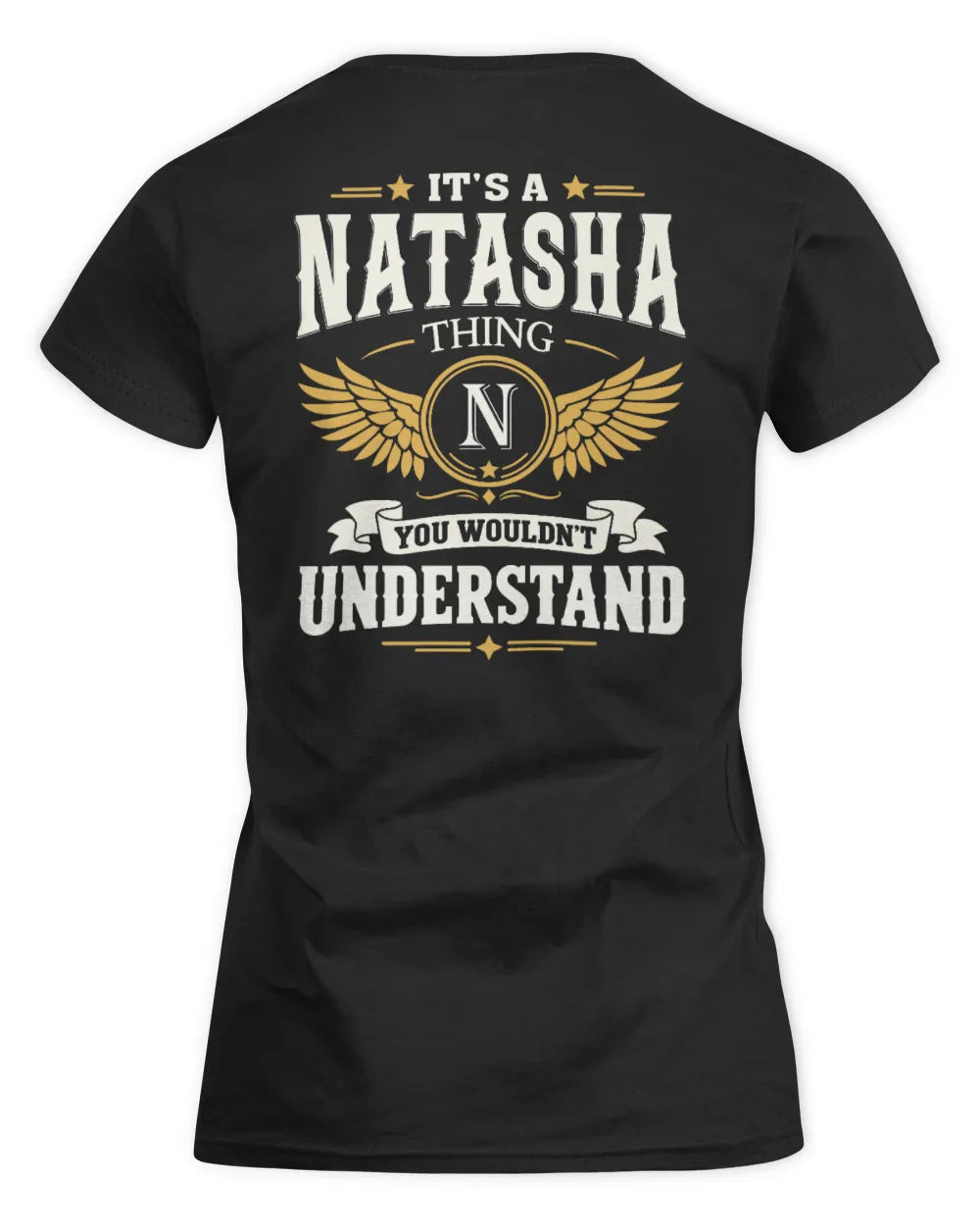 NATASHA KT06-M008 It’s a [NAME] Thing – You Wouldn’t Understand | Personalized Vintage T-Shirt - Women's Standard T-Shirt - Black