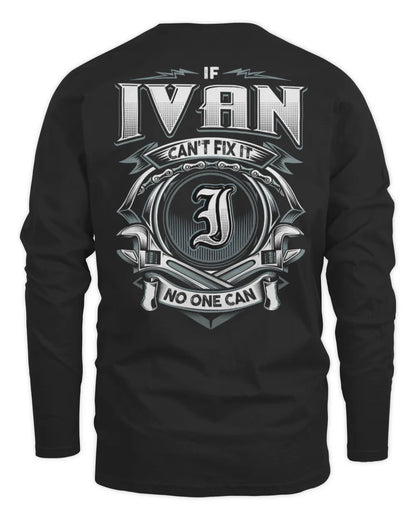IVAN AP81-K4-626 - Personalized Ahmed Quote Apparel “If Ahmed Can't Fix It, No One Can” - Men's Long Sleeved T-Shirt - Black