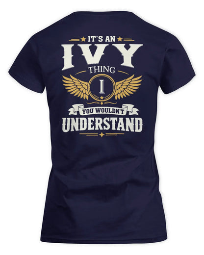 IVY KT06-M008 It’s a [NAME] Thing – You Wouldn’t Understand | Personalized Vintage T-Shirt - Women's Standard T-Shirt - Navy