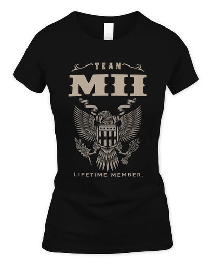MII TP06-K82 – Personalized Classic Style Apparel “Team NAME Lifetime Member” - Women's Standard T-Shirt - Black