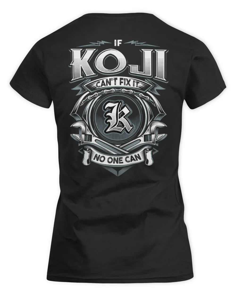 KOJI AP81-K4-626 - Personalized Ahmed Quote Apparel “If Ahmed Can't Fix It, No One Can” - Women's Standard T-Shirt - Black