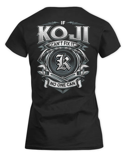KOJI AP81-K4-626 - Personalized Ahmed Quote Apparel “If Ahmed Can't Fix It, No One Can” - Women's Standard T-Shirt - Black