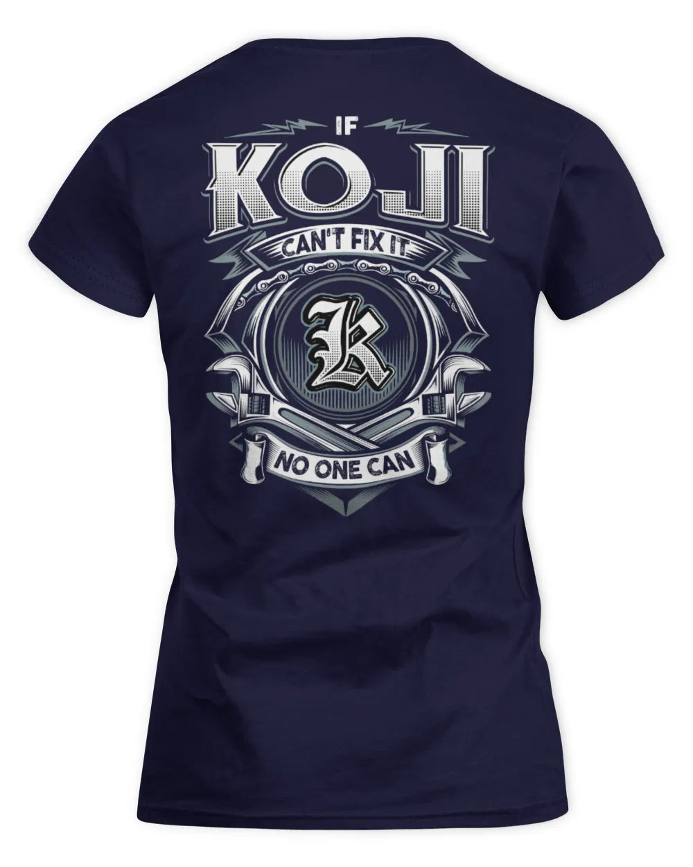 KOJI AP81-K4-626 - Personalized Ahmed Quote Apparel “If Ahmed Can't Fix It, No One Can” - Women's Standard T-Shirt - Navy