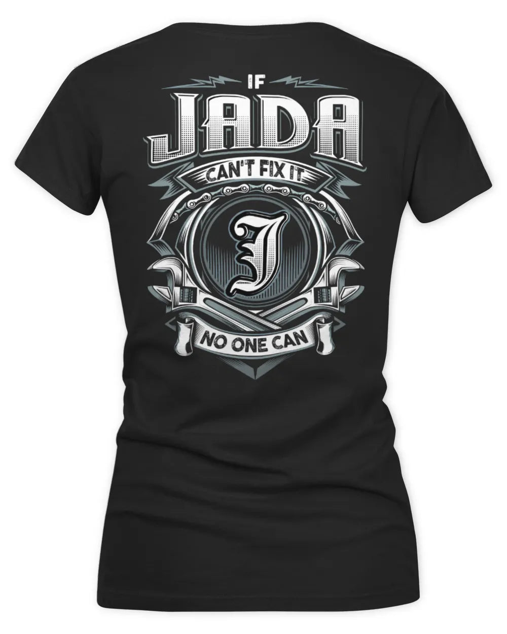 JADA AP81-K4-626 - Personalized Ahmed Quote Apparel “If Ahmed Can't Fix It, No One Can” - Women's V-Neck T-Shirt - Black